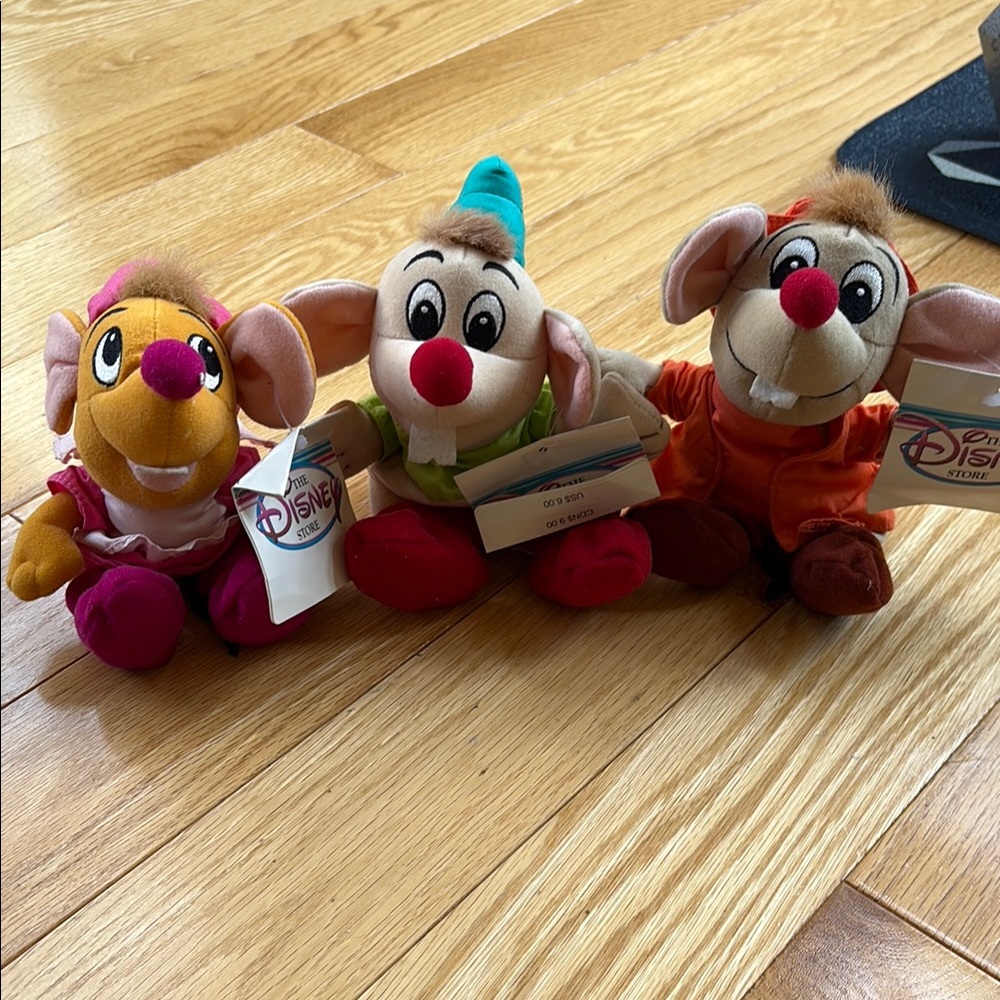 The Disney Store Vintage Disney Plush Mouse Trio - Suzy, Gus, & Jaq - Picture 1 of 5